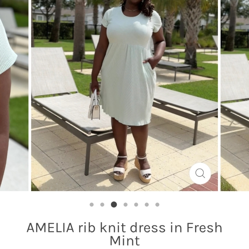 Ribbed Midi Dress in Soft Mint